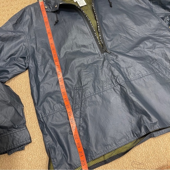 Vintage Streetwear Calvin Klein Jeans 1/2 Zip Pullover Raincoat Navy Black - M - Picture 13 of 14